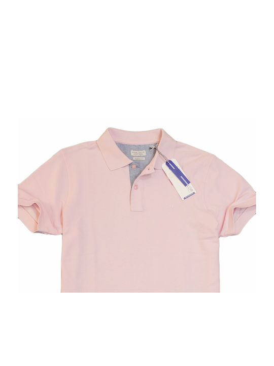 Frank Tailor Ft22023 Pink43 Ανδρική Μπλούζα Κοντομάνικη Polo Ροζ