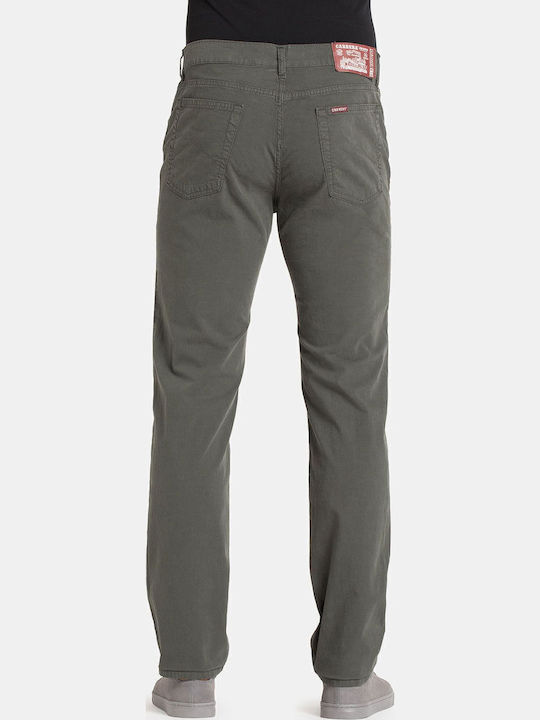 Trousers Elastic in Regular Fit Green