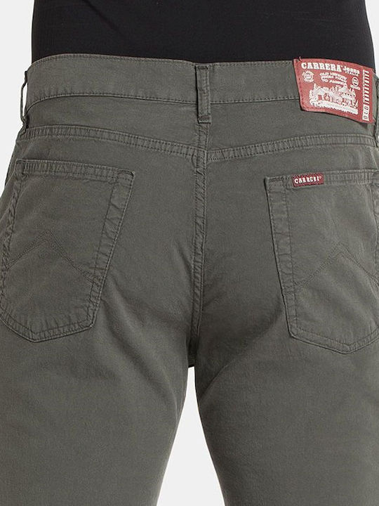 Trousers Elastic in Regular Fit Green