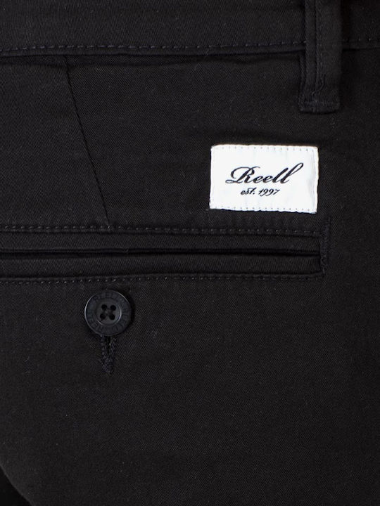 Flex Trousers Chino in Tapered Line Black