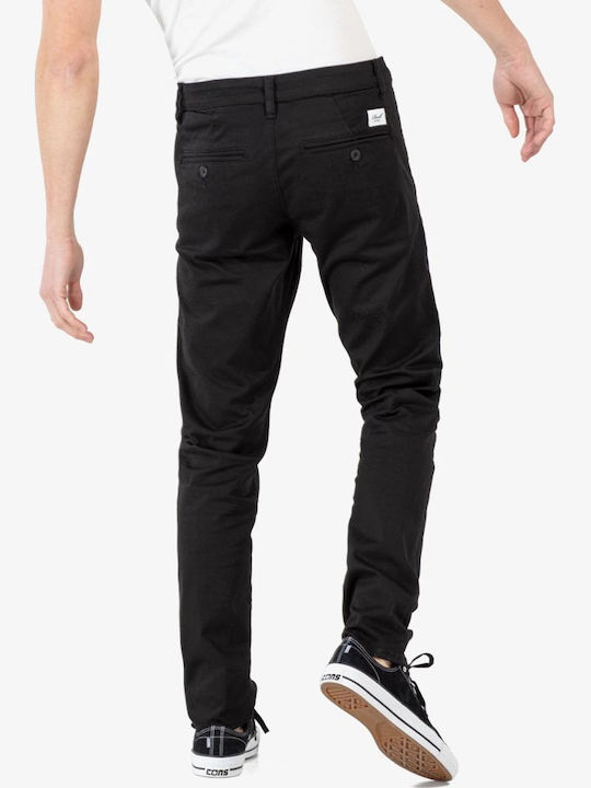 Flex Trousers Chino in Tapered Line Black