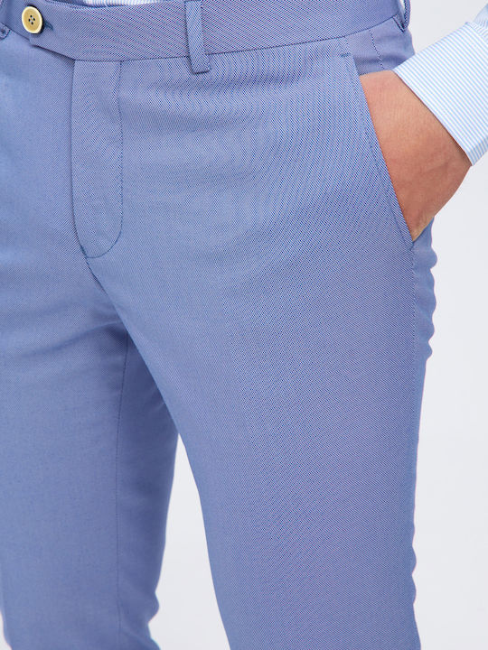 Aristoteli Bitsiani Men's Trousers in Slim Fit Blue