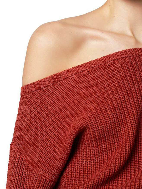 Rut & Circle Damen Langarm Pullover Baumwolle Rot