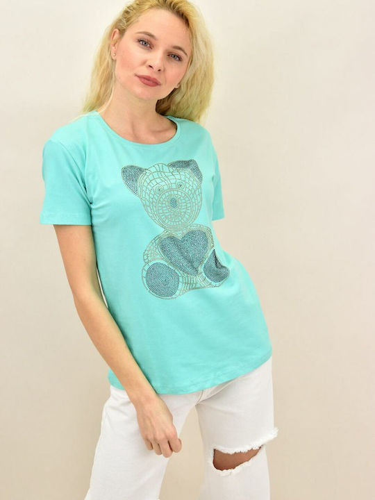 Potre Feminin Tricou Turcoaz