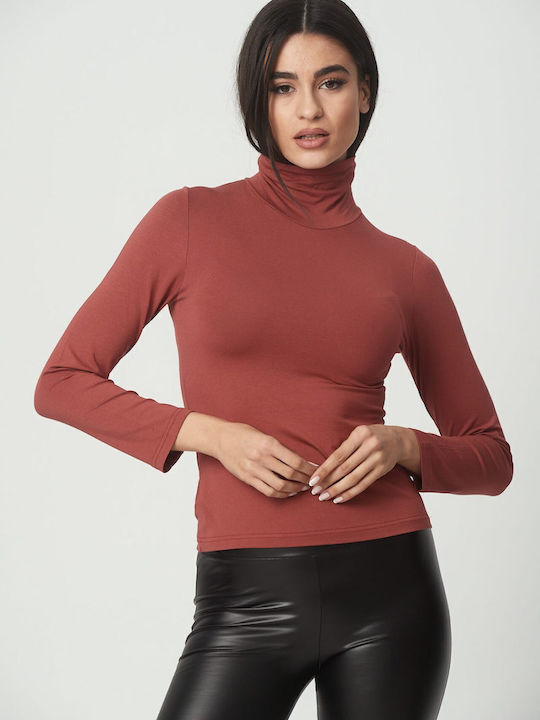 Damen Bluse Langärmelig Rollkragenpullover Rotten Apple