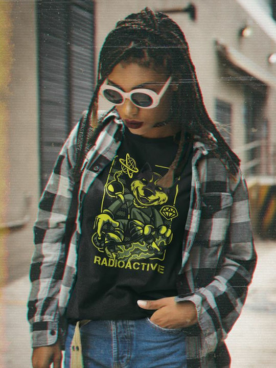 TKT Radioactive Mutant Shiba Inu W Femeie Tricou Negru