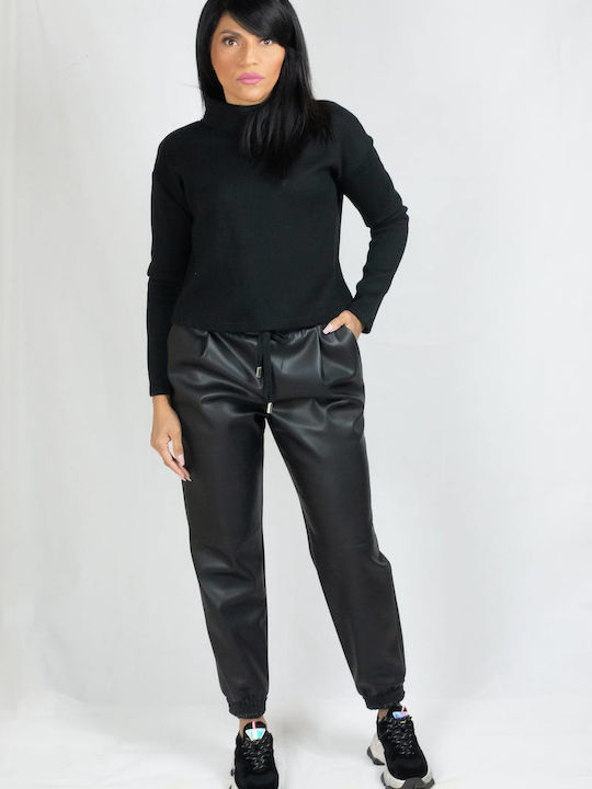 Avant Garde Women's Fabric Trousers Black