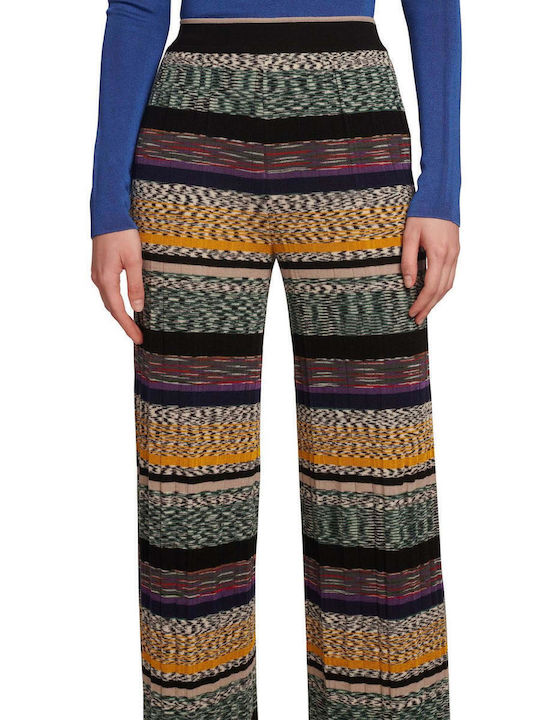 Dama Tesatura Pantaloni cu Elastic Cu dungi Multicolor
