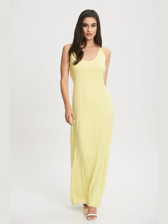 Lipsy London Summer Maxi Evening Dress Yellow