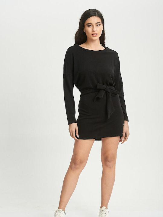 Lipsy London Mini Dress Knitted Black