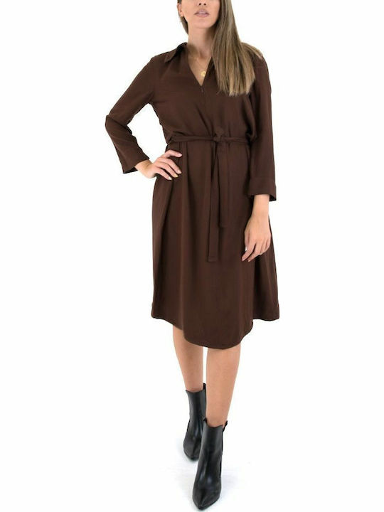 Dress Midi Seemisie Dress Brown