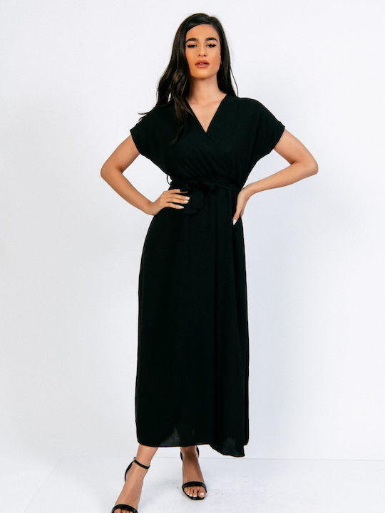 Boutique Rochii de vară pentru femei Maxi Rochie Înfășurați Negru