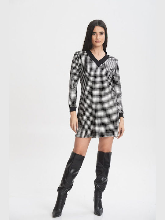 Boutique Mini Dress Knitted Gray