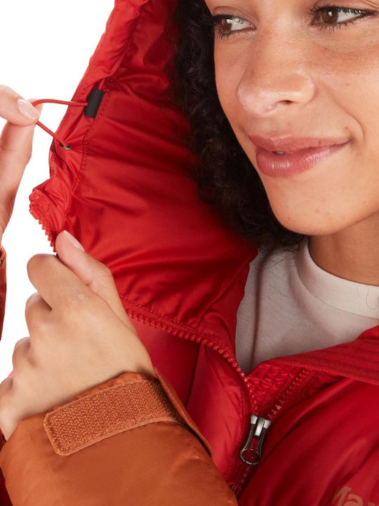 Women's Short Puffer Jacket for Winter Brown