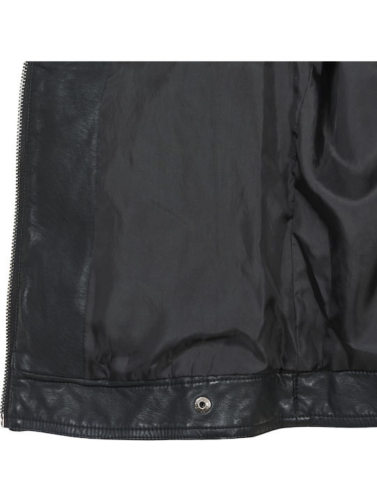 Puir Damen Biker Jacke Schwarz