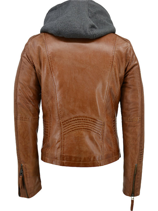 Damen Bikerjacke Coffee.