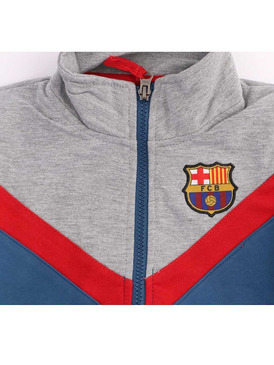 F.C. Barcelona Kinder-Strickjacke Blau