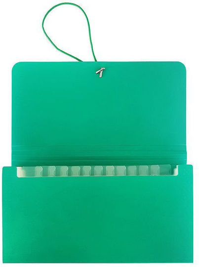 Logigraf Ντοσιέ Acordeon pentru Hârtie A4 Verde Basic 1buc
