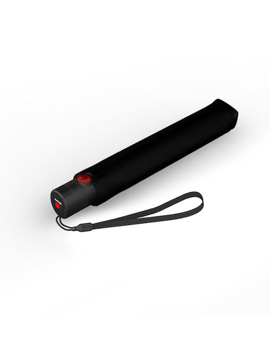 Knirps U.200 Ultra Light Slim Αυτόματη Ομπρέλα Βροχής Σπαστή Μαύρη