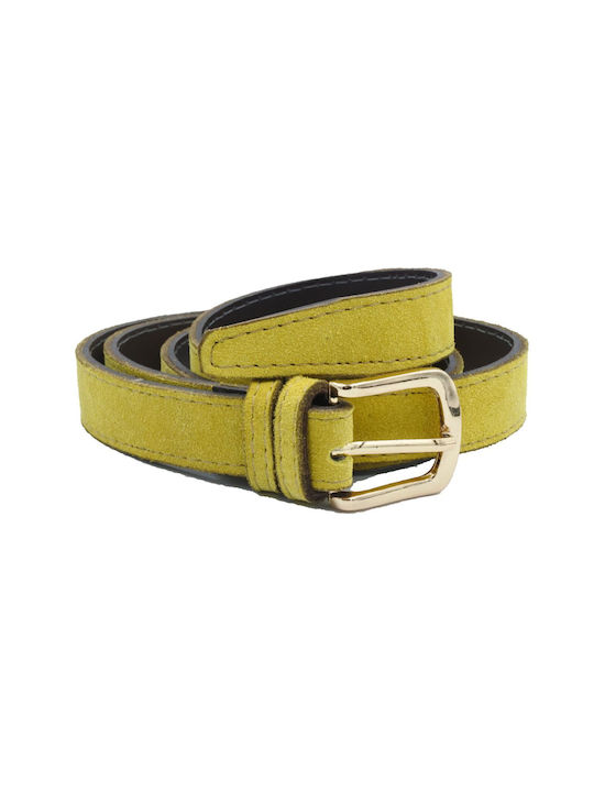 Leather Lab Leather Women's Belt Yellow