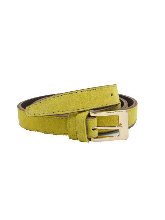 Leather Lab Leather Women's Belt Yellow