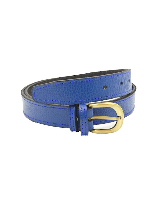 Leather Lab Leather Women's Belt Blue