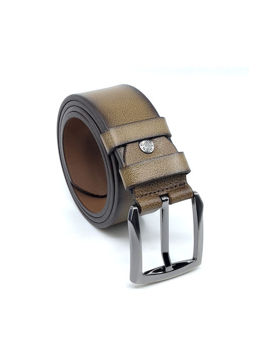 Legend Accessories Men's Leather Wide Belt Tabac Brown