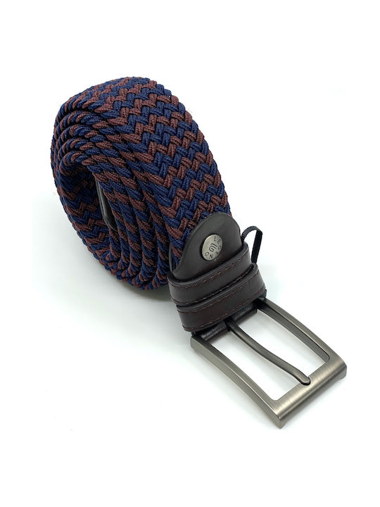 Legend Accessories Men's Knitted Elastic Belt Blue