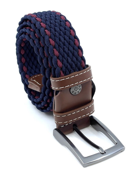 Elastisch Herren Gürtel Gestrickt Marineblau