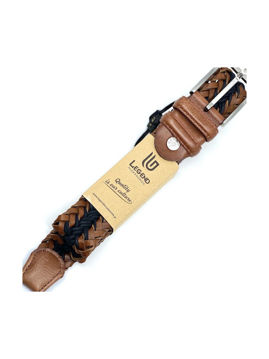 Men's Belt Knitted Tabac Brown