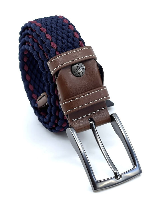 Elastisch Herren Gürtel Gestrickt Marineblau