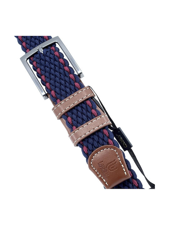 Elastisch Herren Gürtel Gestrickt Marineblau