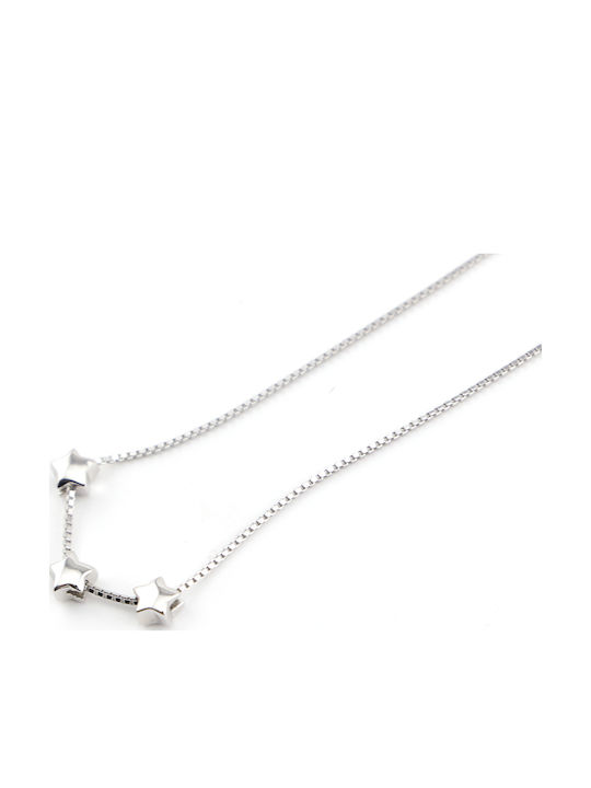 Charm mit Design Stern aus Silber