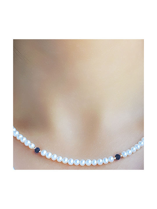 Necklace with Pearls & Zircon