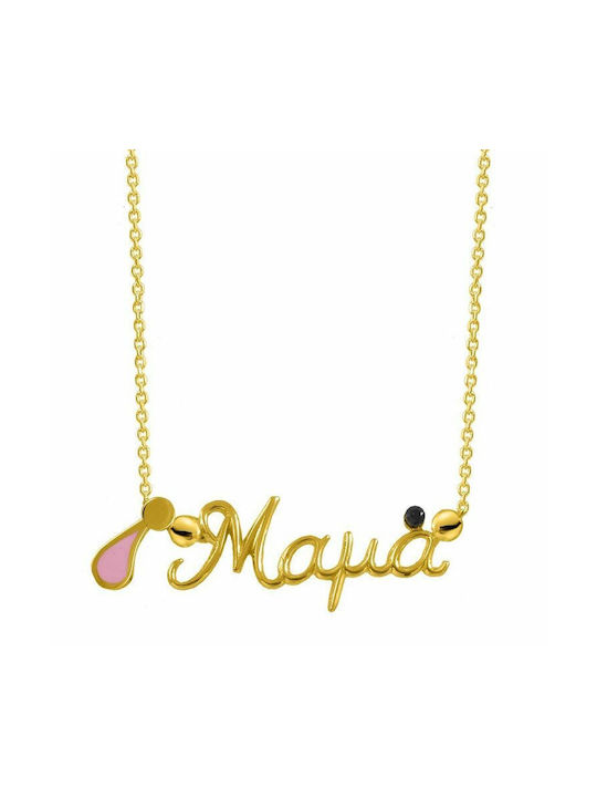 Necklace Mum from Gold Plated Silver