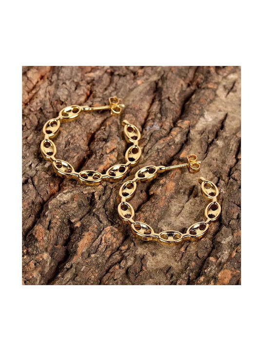 Earrings Hoops made of Steel Gold Plated