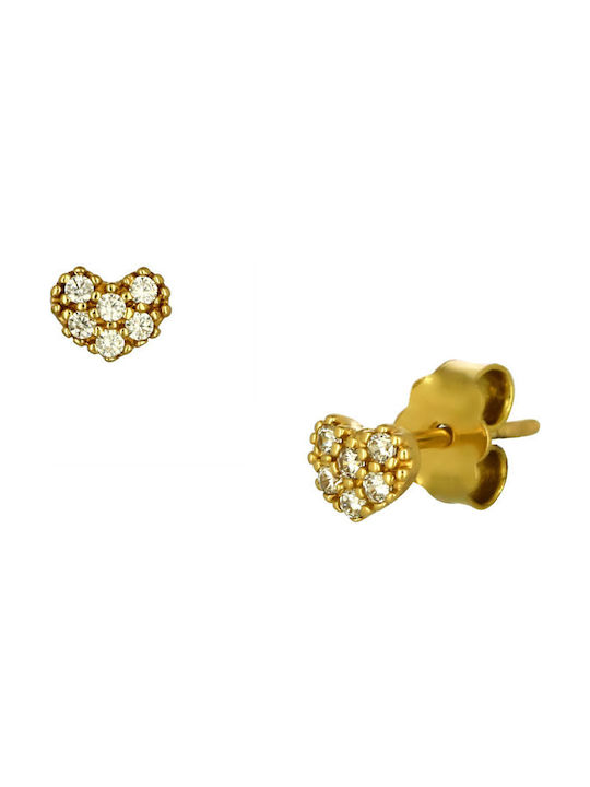 Earrings made of Gold 14K with Stones