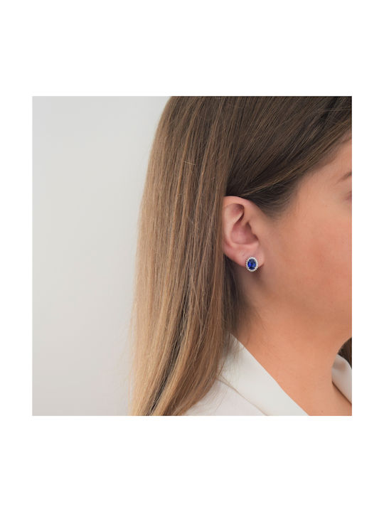Earrings Rosette made of Platinum