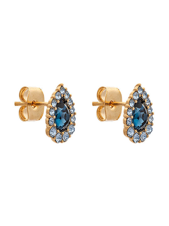 Earrings Gold Plated with Stones