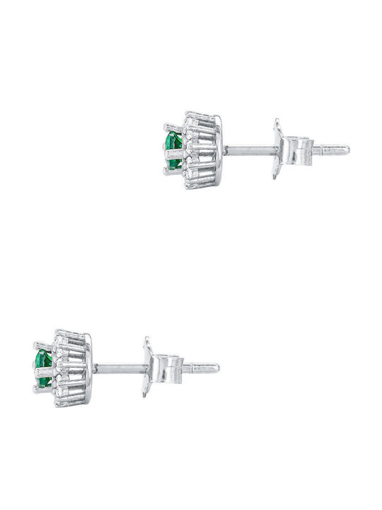 Ohrringe aus White Gold mit Steinen Ohrringe aus White Gold mit Steinen