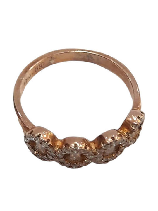 One Jewellery Γυναικείο Δαχτυλίδι από Ασήμι Επιχρυσωμένο