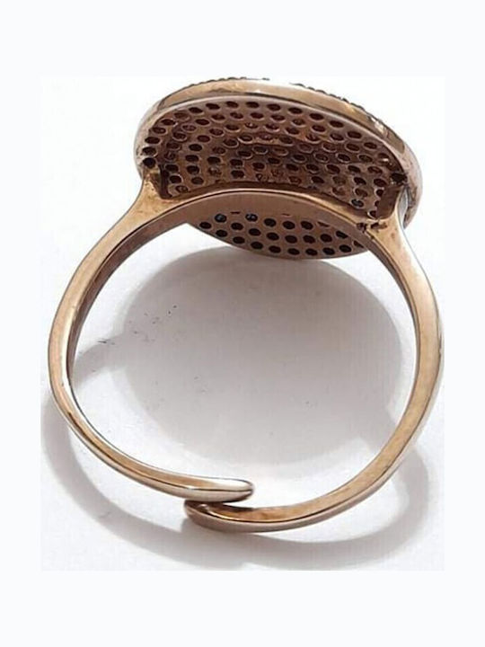 One Jewellery Дамски Пръстен с Циркони от Сребърен Позлатен