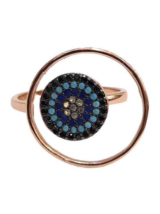 One Jewellery Дамски Пръстен с Циркони от Сребърен Позлатен