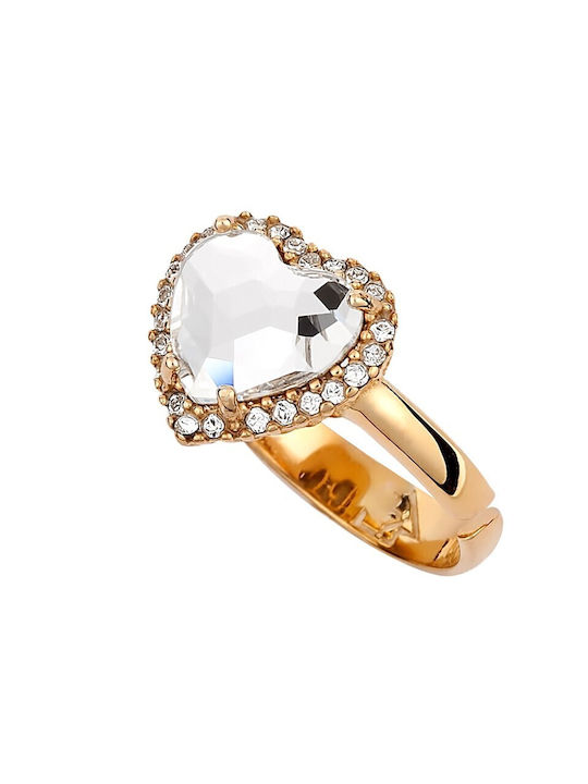 Exis Jewellery Women's Ring with Stones Gold Plated