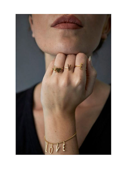 Design Letters Z Frauen Silber Vergoldetes Ring