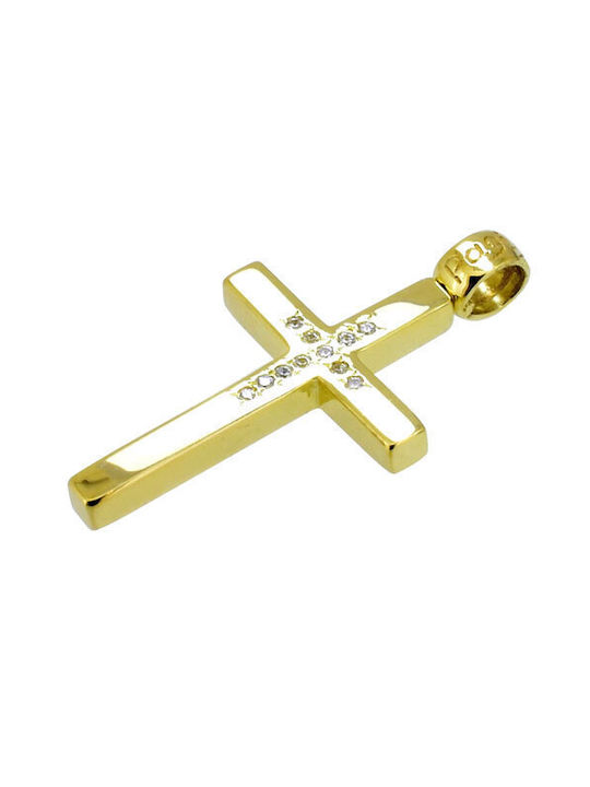 Damen Gold Kreuz 14K mit Kette