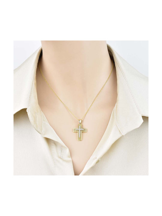 Damen Gold Kreuz 14K