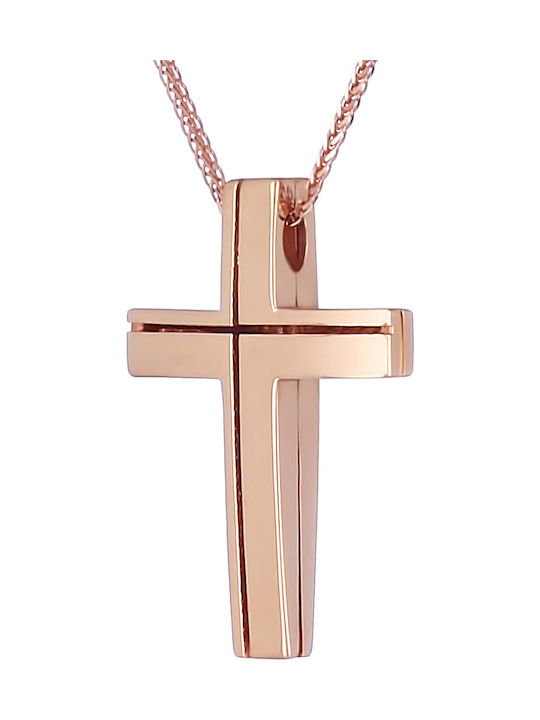 Women's Rose Gold Cross 14K