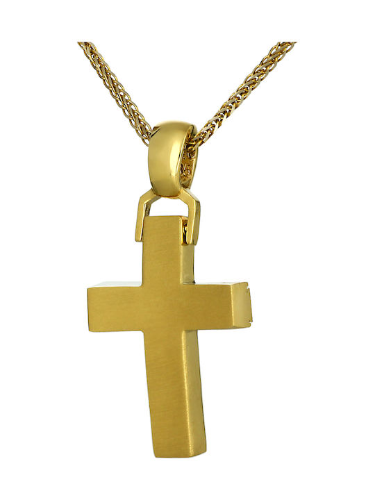 Herren Gold Kreuz 14K