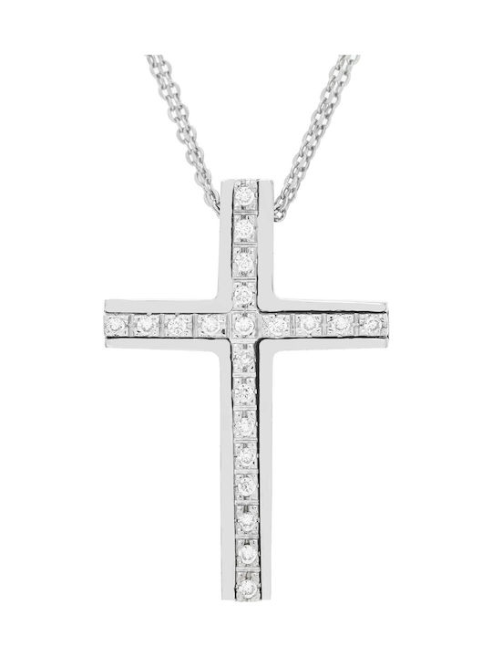 Women's White Gold Cross 14K